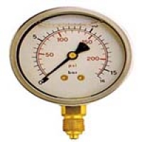 LIQUID FILLED PRESSURE GAUGE 0.25 inch MBSP 0-10 BAR