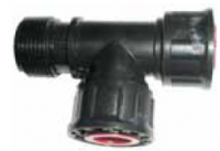1 inch MxFxF POLY PROP TEE C/W O-RINGS