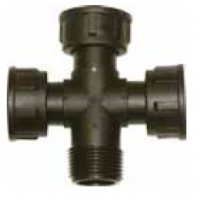 1 inch FxFxFxM POLY PROP CROSS C/W O-RINGS